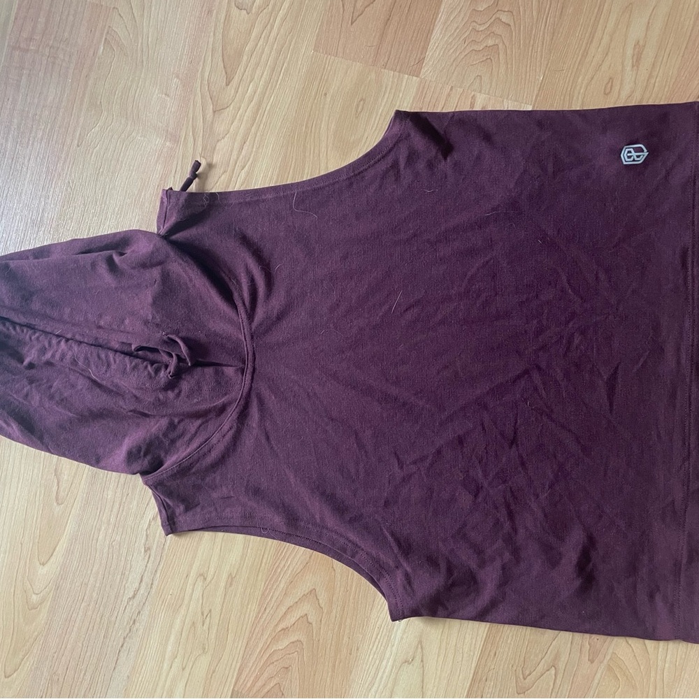 Women's Burgundy Sleeveless Born Primitive Hoodie